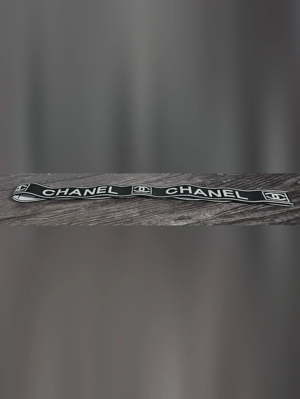 NEW Chanel Black White Large Gift Ribbon 45" Long Thick Wide Cotton Reversible - Picture 4 of 10